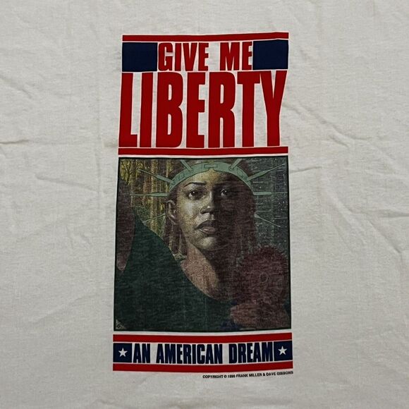 1990 Give Me Liberty An American Dream Frank Miller Dave Gibbons NOS Shirt L - Picture 2 of 7